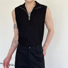 Load image into Gallery viewer, Slim Fit Half-Zip Pullover Tank Top