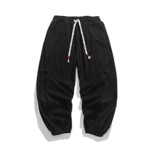 Load image into Gallery viewer, Vintage Buckle Trim Waffle Casual Harem Pants