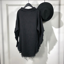 Load image into Gallery viewer, Irregular Raw Edge Loose Short Sleeve T-Shirt