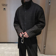 Load image into Gallery viewer, Diamond Pleated Thin Stand Collar Jacket