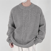 Load image into Gallery viewer, Twist Crew Neck Knitted Sweater
