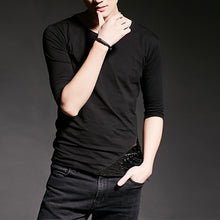 Load image into Gallery viewer, Slim Fit Fringe Cutout Half Sleeve T-Shirt