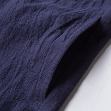 Load image into Gallery viewer, Vintage Linen Mid-Length Stand Collar Trench Coat