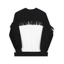 Load image into Gallery viewer, Color Contrast Tassel Pullover Sweatshirt
