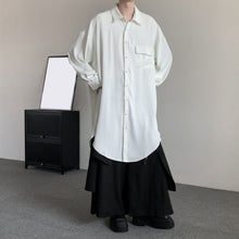 Load image into Gallery viewer, Mid-length Flowing Ice Silk Loose Shirt