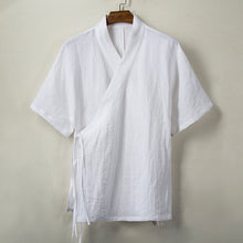 Load image into Gallery viewer, Linen Diagonal Neck Shirt