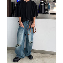 Load image into Gallery viewer, Pleated V Neck Thin Short Sleeve T-Shirt