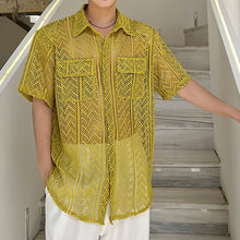 Load image into Gallery viewer, Mesh Cutout Short Sleeve Shirt