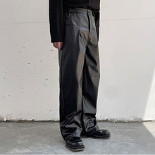 Load image into Gallery viewer, Solid Color Straight Loose PU Leather Pants