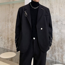 Load image into Gallery viewer, Black Hoop Embellished Suit