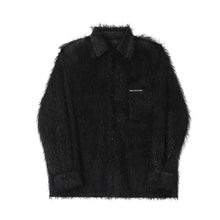 Load image into Gallery viewer, Fringed Mesh Long Sleeve Lapel Shirt