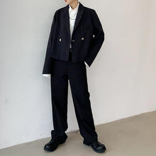 Load image into Gallery viewer, One Button Double Breasted Cropped Blazer