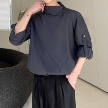 Load image into Gallery viewer, Simple Slanted Lapel Button Button Pullover Shirt