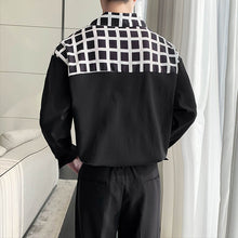 Load image into Gallery viewer, Plaid Panel Long-sleeve Shirt