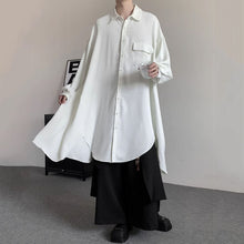 Load image into Gallery viewer, Mid-length Flowing Ice Silk Loose Shirt