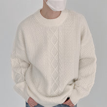 Load image into Gallery viewer, Twist Crew Neck Knitted Sweater