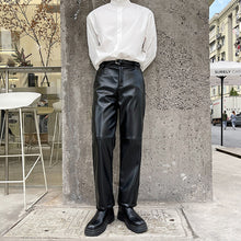 Load image into Gallery viewer, PU Leather Straight Casual Pants