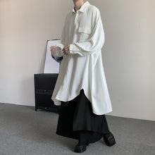 Load image into Gallery viewer, Mid-length Flowing Ice Silk Loose Shirt