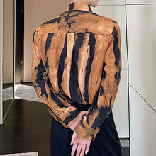 Load image into Gallery viewer, Ink Print Double Breasted Long Sleeve Shirt