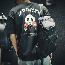 Load image into Gallery viewer, Panda Print Cotton Short Sleeve T-Shirt