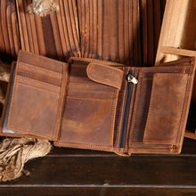Load image into Gallery viewer, Men's Leather Retro Wallet
