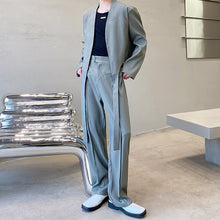 Load image into Gallery viewer, V-neck Cross Straps Cropped Blazer