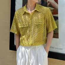 Load image into Gallery viewer, Mesh Cutout Short Sleeve Shirt