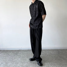 Load image into Gallery viewer, Sequin Short Sleeve Polo Shirt