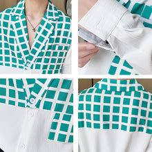 Load image into Gallery viewer, Plaid Panel Long-sleeve Shirt