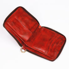 Load image into Gallery viewer, Retro Leather Zipper Wallet
