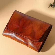 Load image into Gallery viewer, Handmade Retro Card Holder Leather Wallet