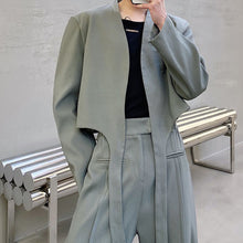Load image into Gallery viewer, V-neck Cross Straps Cropped Blazer