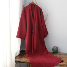 Load image into Gallery viewer, Retro Extended Solid Color Nightgown Home Zen Clothes
