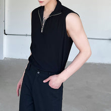 Load image into Gallery viewer, Slim Fit Half-Zip Pullover Tank Top