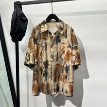 Load image into Gallery viewer, Vintage Distressed Loose Lapel Shirt
