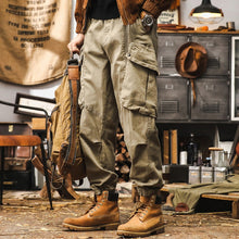 Load image into Gallery viewer, Vintage Loose Cotton Big Pockets Cargo Pants
