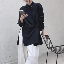 Load image into Gallery viewer, Loose Slit-buttoned Two-way Shirt
