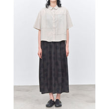 Load image into Gallery viewer, Women's Japanese Minimalist Zigzag Stitch Short Sleeve Shirt

