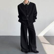 Load image into Gallery viewer, Inlaid Crystals Padded Shoulder Suit Jacket
