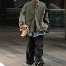 Load image into Gallery viewer, Retro Japanese Style Stand-up Collar Zip-up Jacket
