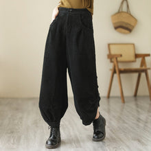 Load image into Gallery viewer, Velvet High-waisted Nine-point Corduroy Bloomers
