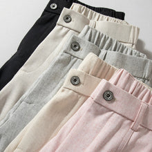 Load image into Gallery viewer, Flowy Wide-leg Straight Cropped Trousers
