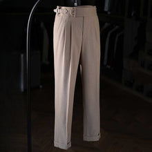 Load image into Gallery viewer, Italian Casual Paris Buckle Straight Business Trousers

