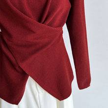 Load image into Gallery viewer, Irregular Hem Cross-over Knit Sweater
