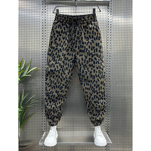 Leopard Print Nine-point Casual Pants