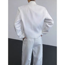Load image into Gallery viewer, Men's Stand-Collar Blazer with Mesh Floral Embroidery
