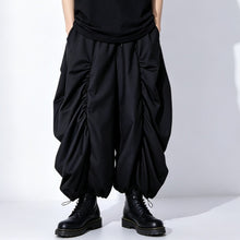 Load image into Gallery viewer, Japanese Asymmetric Pleated High-waist Drawstring Wide-leg Pants
