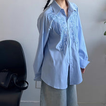 Load image into Gallery viewer, Heavy-duty Loose Casual Pattern Embroidered Shirt
