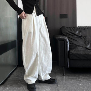 Loose Floor-length Straight Pants