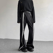Load image into Gallery viewer, Three-dimensional Line Metal Button Casual Bootcut Pants

